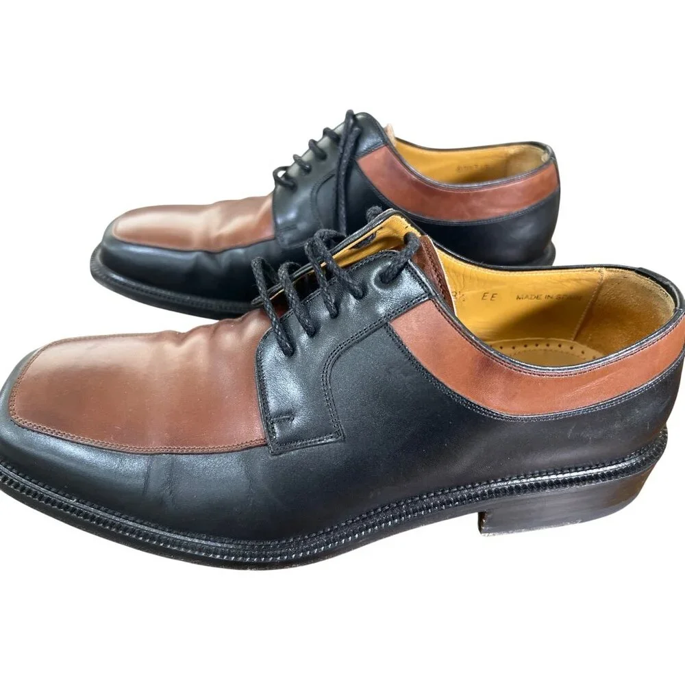 vintage men's dress shoes size 8.5 EE brown/black E.T. Wright‎